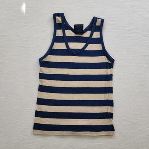 Vintage Navy Neutral Striped Tank Top 4t